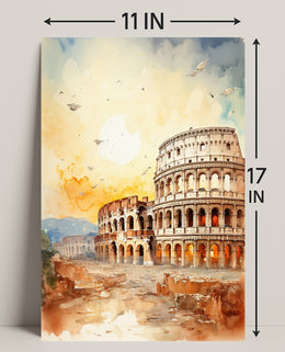 Colosseum At Sunset Poster