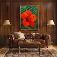 Tropical Hibiscus Flower Poster: Bold Modern Art