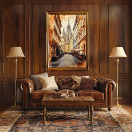 Austria Vienna St Stephens Cathedral Street View Poster