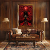 The Enigmatic Figure In Red Poster PosterGoat