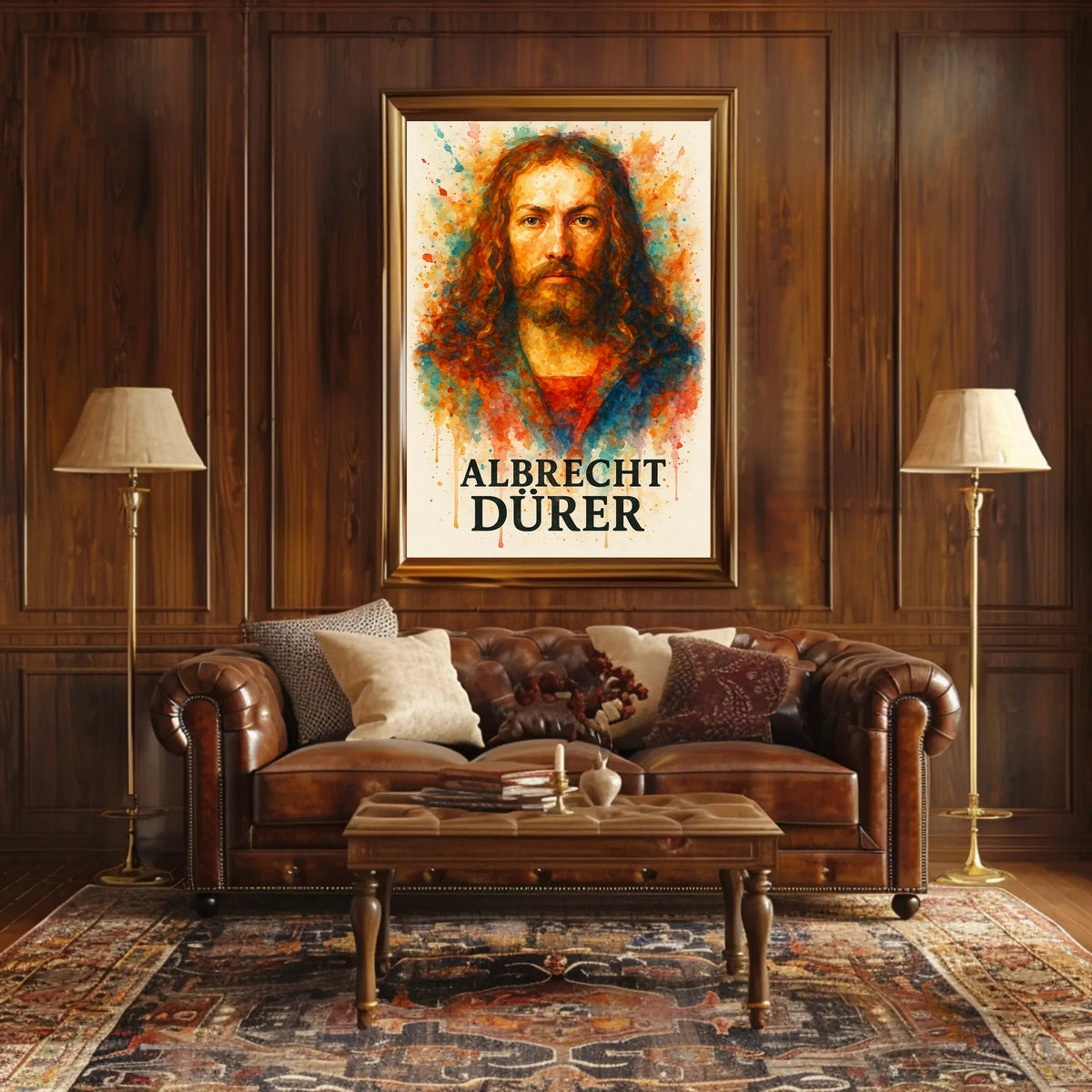 Albrecht Dürer Renaissance Watercolor Portrait Art Poster