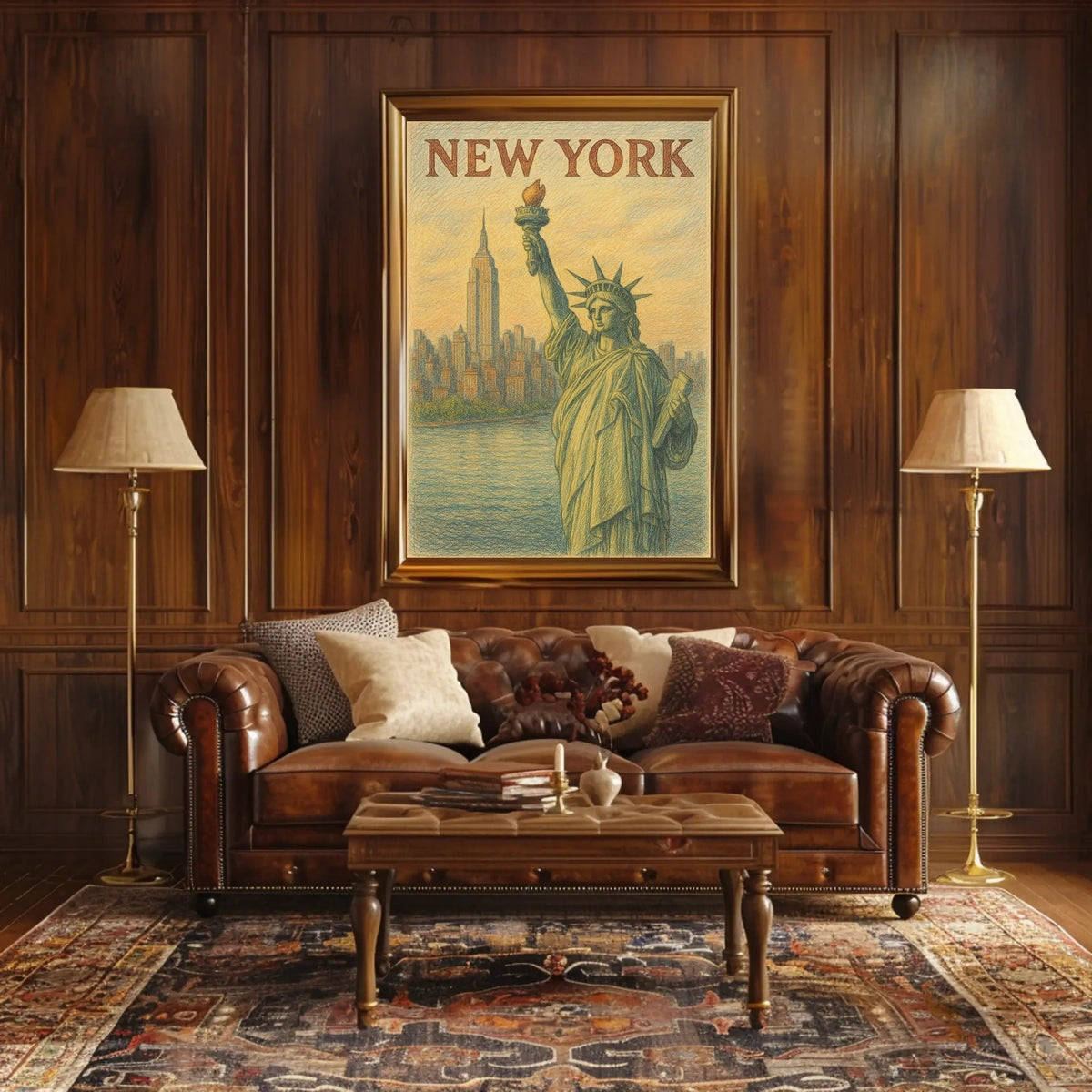 New York City Landmarks Poster