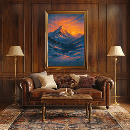 Majestic Mountain Sunrise Poster