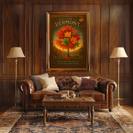 Welcome to Vermont Wall Art Print