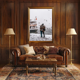 Winter Embrace By The Sea Poster