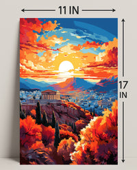 Athenian Sunset Poster