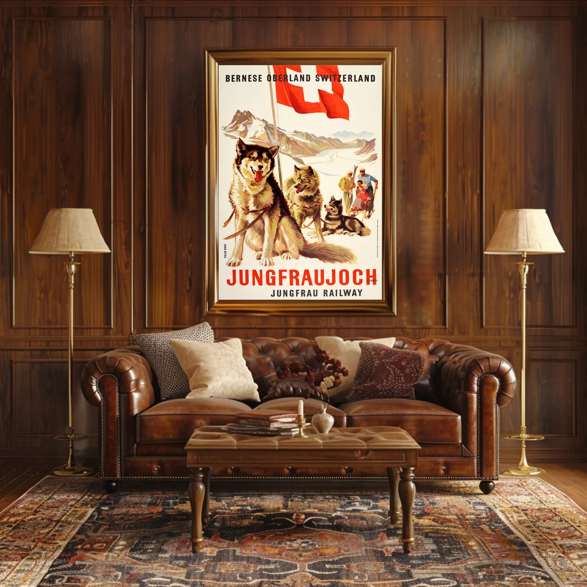 Jungfrau Railway Vintage Swiss Travel Adventure Poster PosterGoat