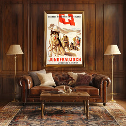 Jungfrau Railway Vintage Swiss Travel Adventure Poster PosterGoat
