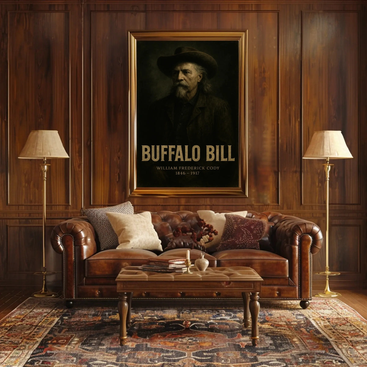 Buffalo Bill Vintage American West Heritage Poster