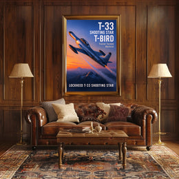 Lockheed T-33 Shooting Star Poster PosterGoat