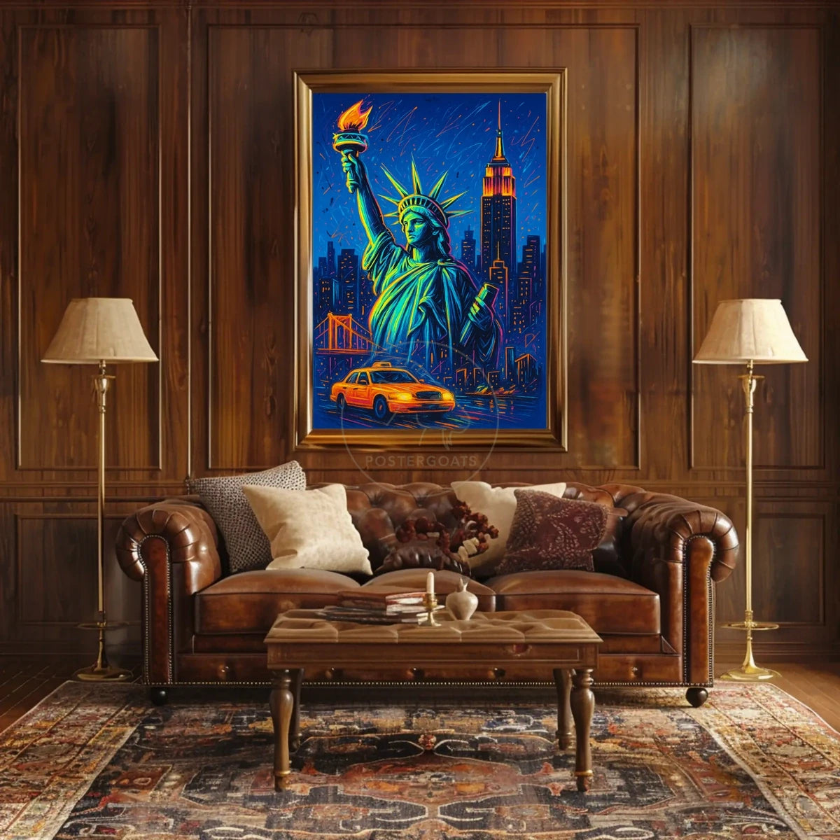 New York City Nightscape Vibrant Urban or Cityscape Poster