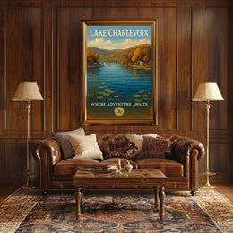 Lake Charlevoix Autumn Serenity Travel Poster