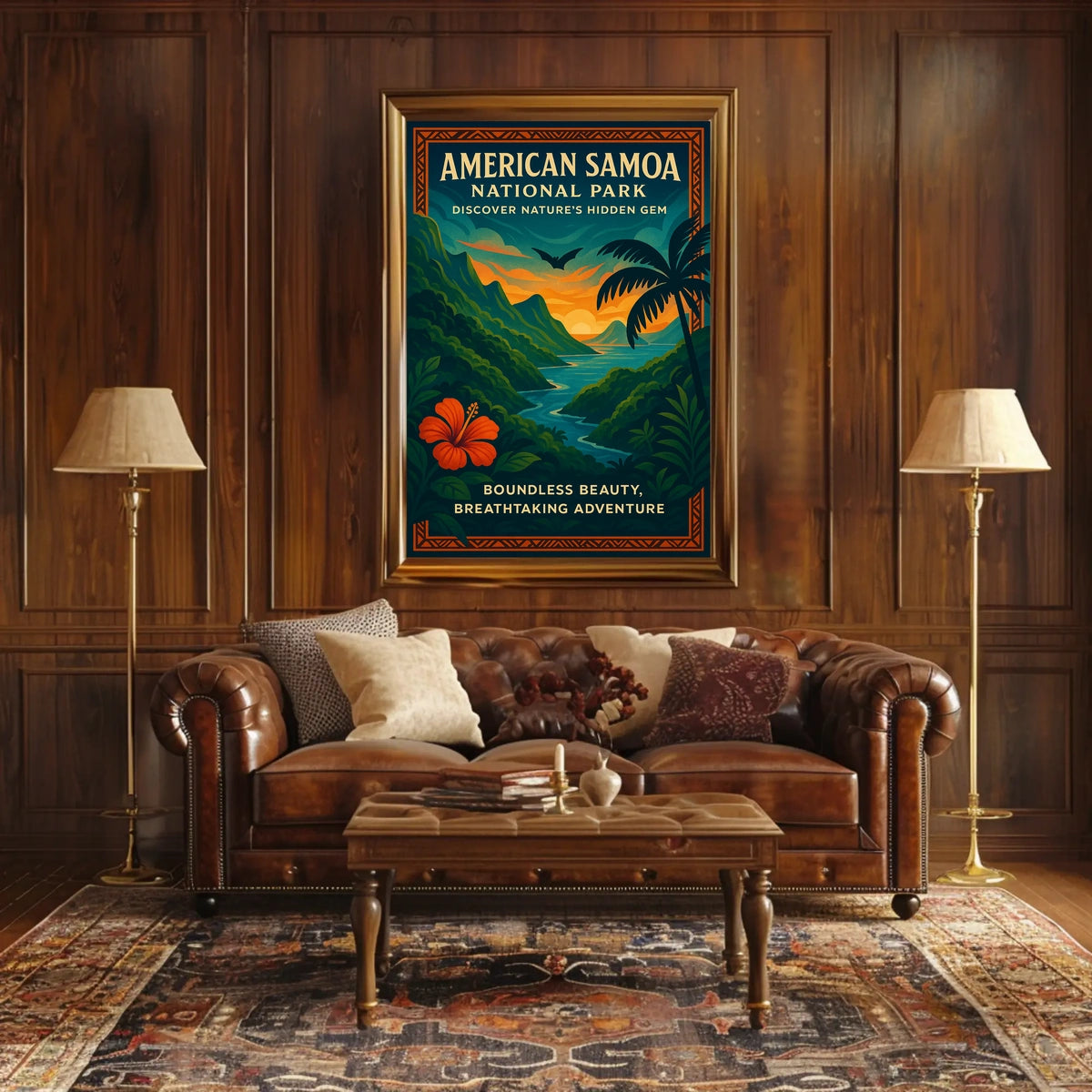 American Samoa National Park Vibrant Artistic Travel Poster