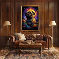 Cosmic Pug Adventure Poster