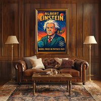 Einstein Vintage Scholarly Physics Poster