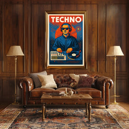 Techno Vibes Poster PosterGoat