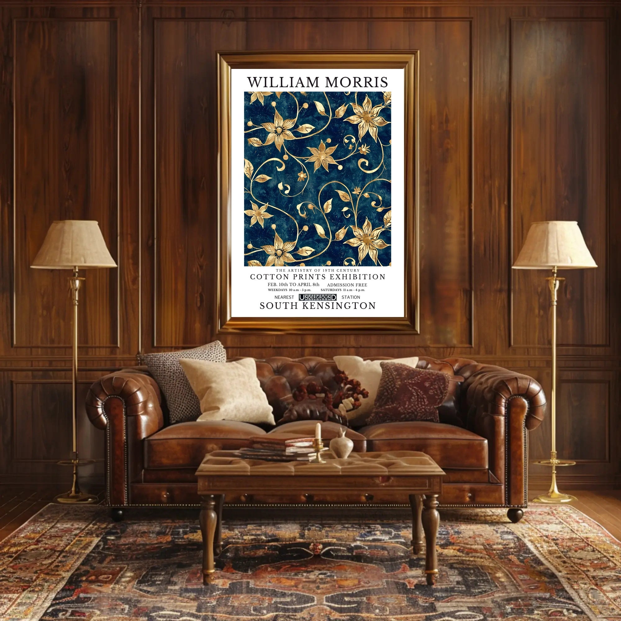 William Morris 19th Century Cotton Prints Poster