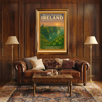 Ireland's Legendary Landscapes Vintage Enchanting Celtic Poster