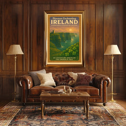 Ireland's Legendary Landscapes Vintage Enchanting Celtic Poster
