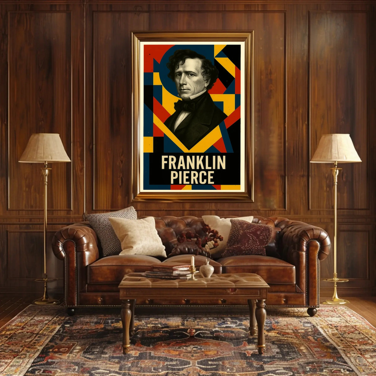 Franklin Pierce 14th President of the United States Abstract Pop Poster