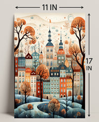 Enchanted Autumn Cityscape Poster