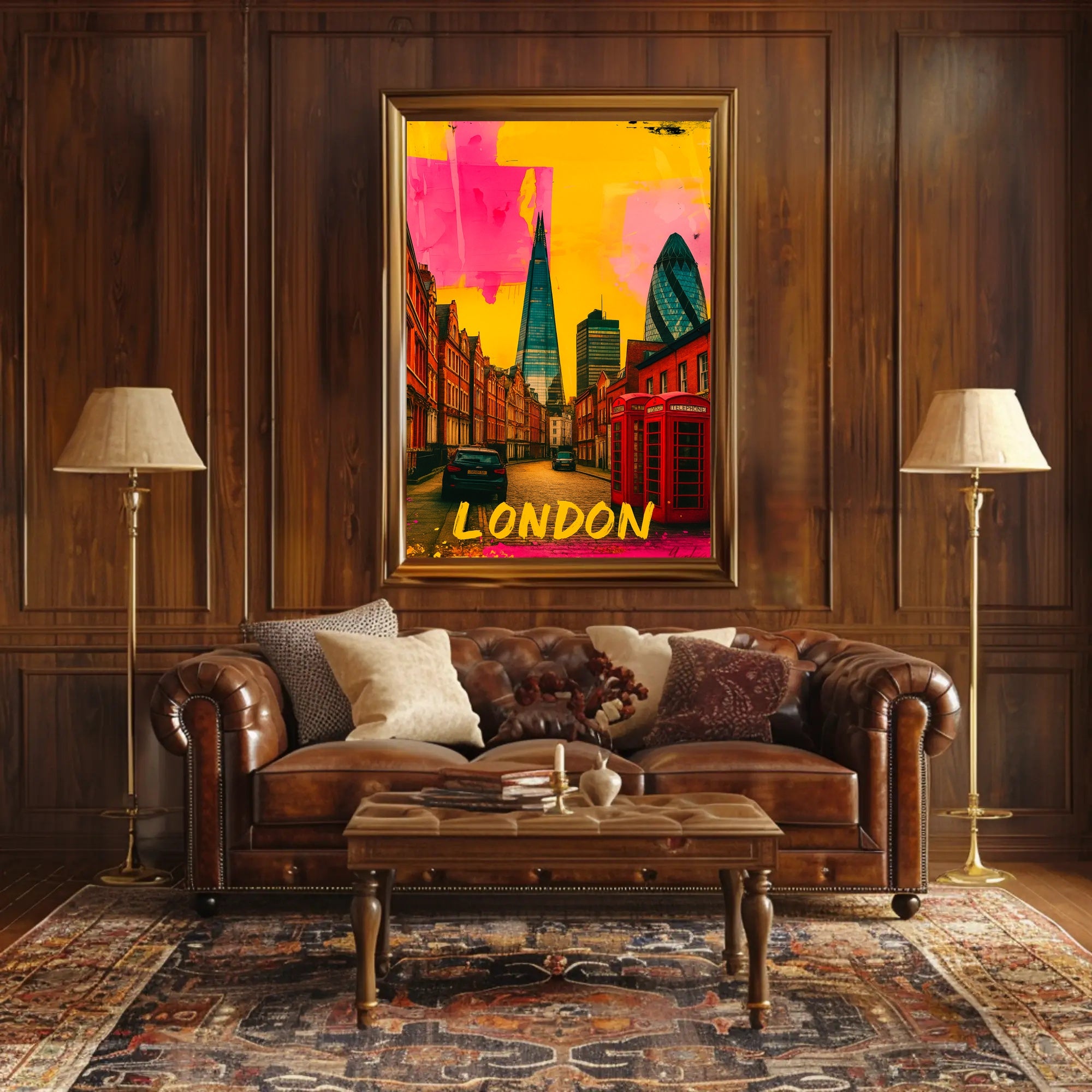Colorful London Cityscape Pop Art Urban or Cityscape Poster