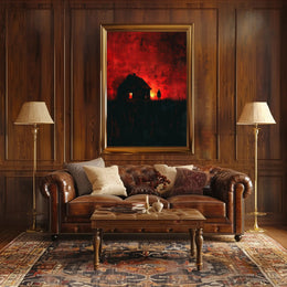 Haunting Silhouette Horror Scene Artistic Poster PosterGoat