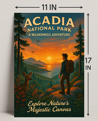 Acadia National Park Sunset Adventure National Park Poster