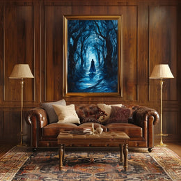 Mysterious Traveler in Enigmatic Forest Abstract, Artistic, or Pop Culture Poster