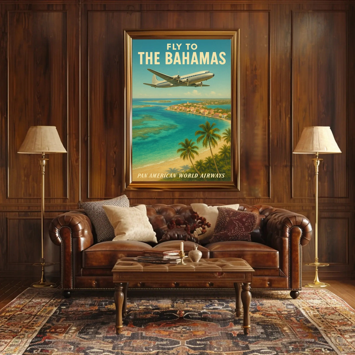 Fly to the Bahamas with Pan American World Airways Poster