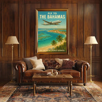 Fly to the Bahamas with Pan American World Airways Poster