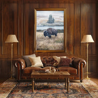 Majestic Bison In Winter Poster