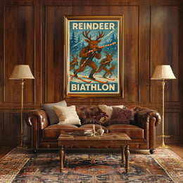Reindeer Biathlon Poster