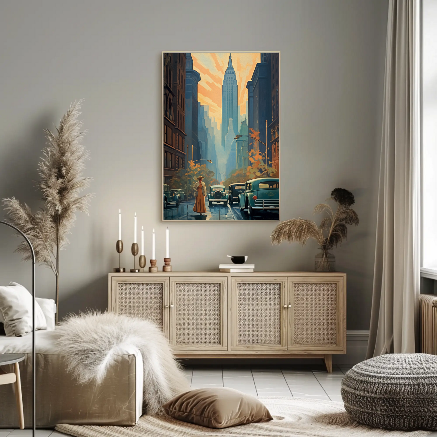 New York Empire Vintage Travel Poster