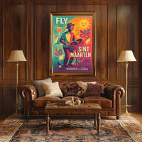 Sint Maarten Island Festive Travel Poster PosterGoat