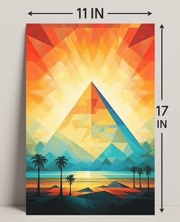 Abstract Pyramid Landscape Abstract Poster