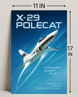 X-29 Polecat Forward-Swept Fury Poster PosterGoat