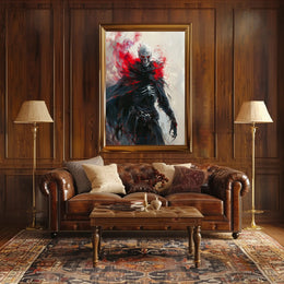 Ethereal Skeleton Warrior Dark Fantasy Art Poster PosterGoat