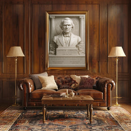 Andrew Johnson Bust Historical or Presidential Poster