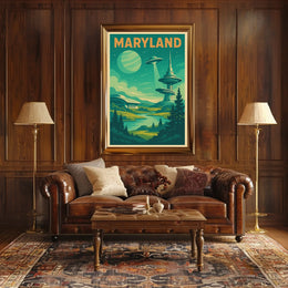 Maryland Futuristic Landscape Poster