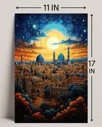 Enchanted Cityscape At Dusk Poster