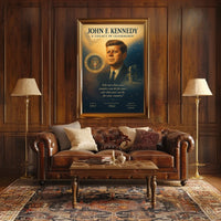 John F. Kennedy Leadership Legacy Vintage Poster