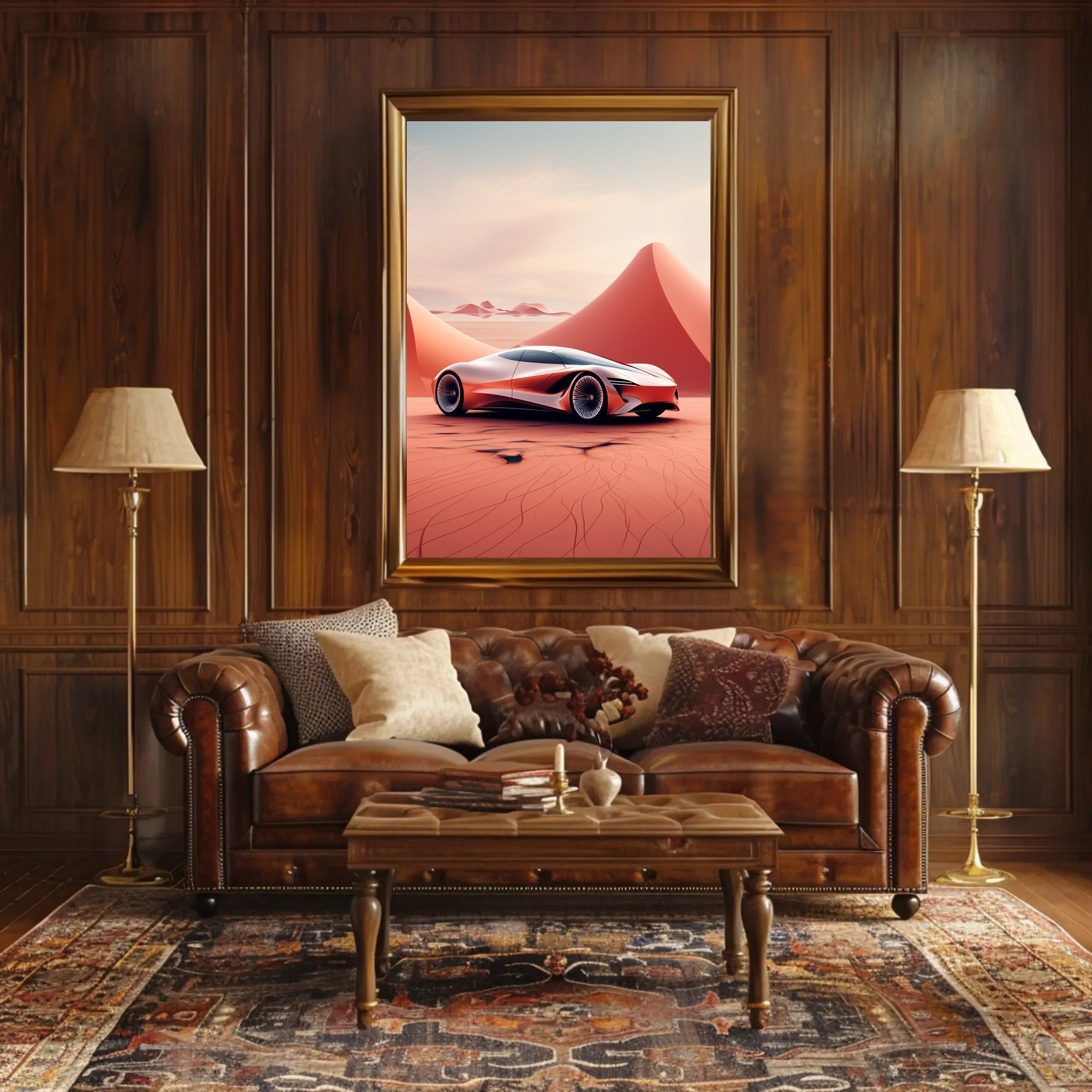 Futuristic Desert Ride Poster PosterGoat