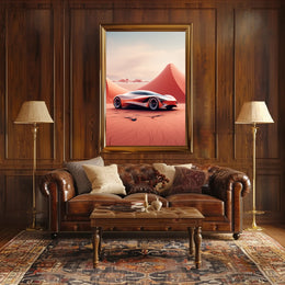 Futuristic Desert Ride Poster PosterGoat