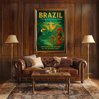 Brazilian Culture Dancers Lush Greenery Poster