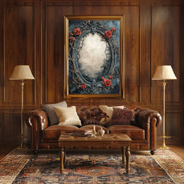 Ornate Floral Frame Poster