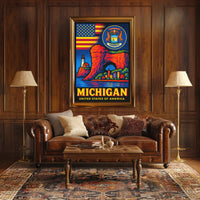 Michigan United States of America Poster PosterGoat