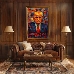 Donald Trump 47th President of the United States Glitch Hop Art Poster
