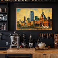 Jersey City Skyline Poster