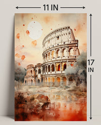 Colosseum In Watercolor Poster